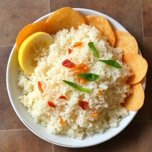 Uppumavu , Pappadam , Pazham (Breakfast)